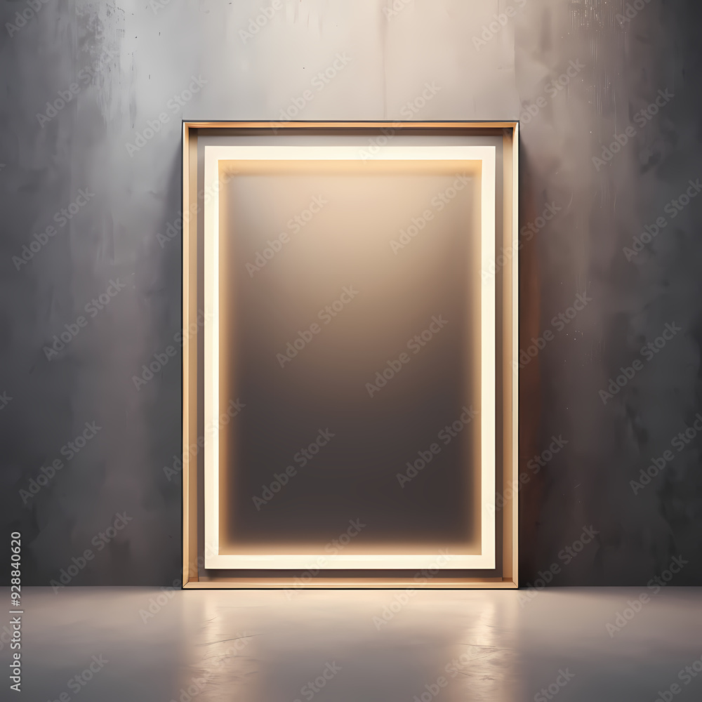 Minimalis design with a bold rectangular frame in the foreground with light flares for a sophisticated look Minimalis design with a bold rectangular frame in the foreground with light flares for a sophisticated look
