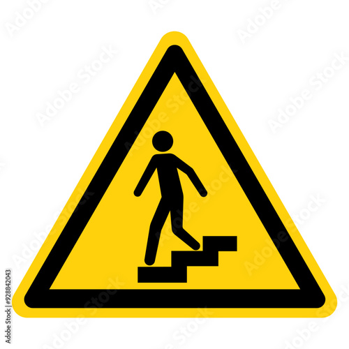 Step Down Symbol Sign, Vector Illustration, Isolate On White Background Label. EPS10
