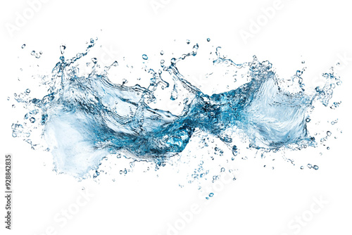 Water splashes. Isolated on transparent background.