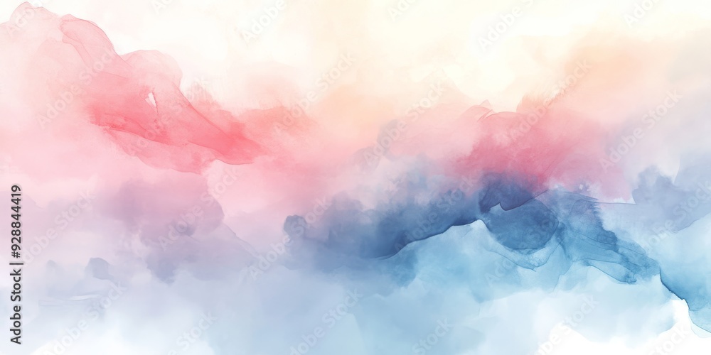 Fototapeta premium An elegant and soft watercolor background that showcases a harmonious blend of pastel colors, making it ideal for various creative projects, including invitations, stationery, and web design