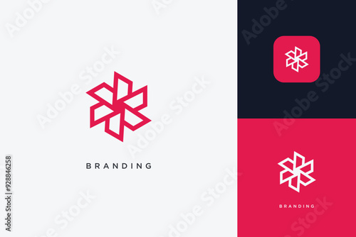 Abstract Digital App Brand Logo