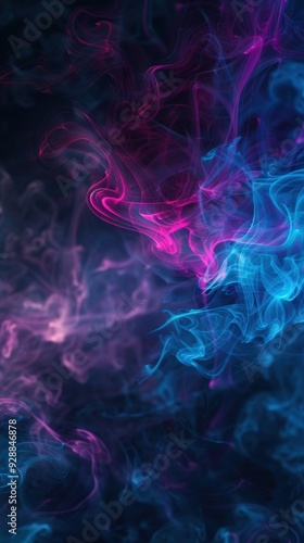 Abstract purple and blue smoke