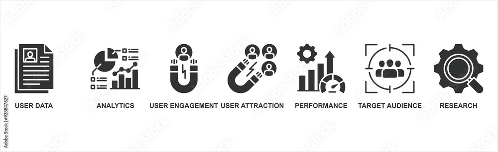 User behavior banner web icon vector illustration concept with icon User behavior banner web icon vector illustration concept with icon