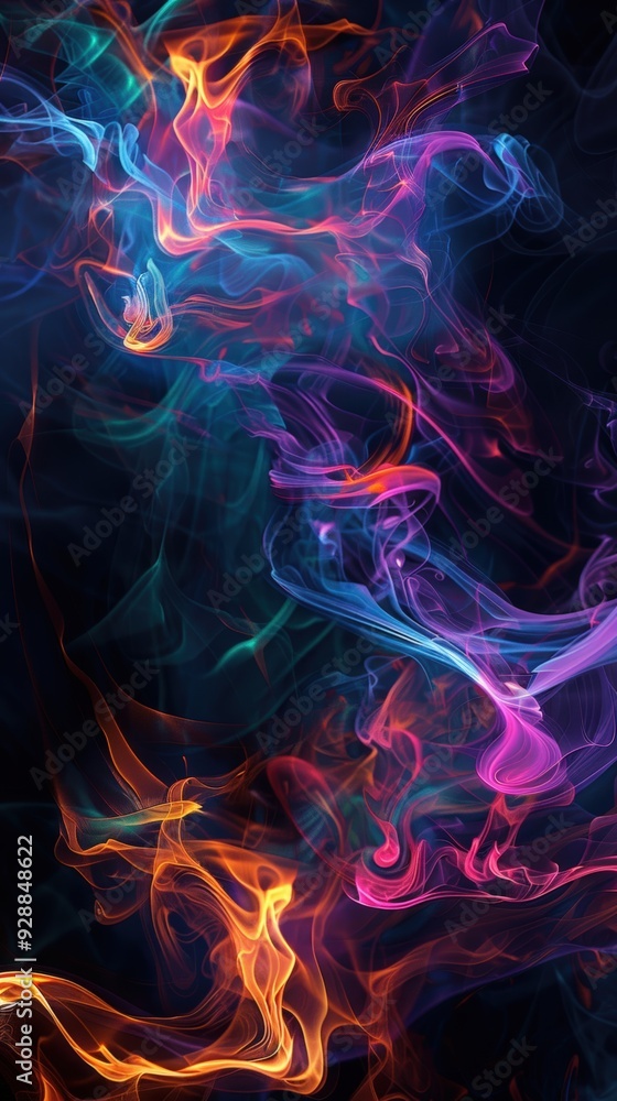 Fototapeta premium Abstract colorful smoke