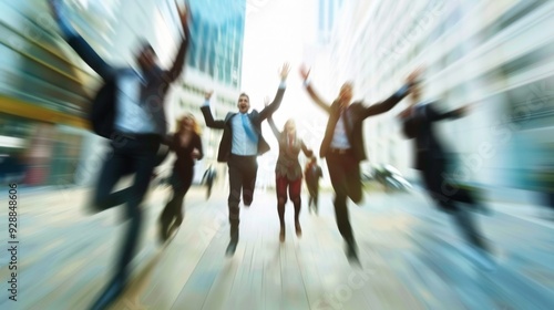 Wallpaper Mural Business team success blurred background illustration generated by ai Torontodigital.ca