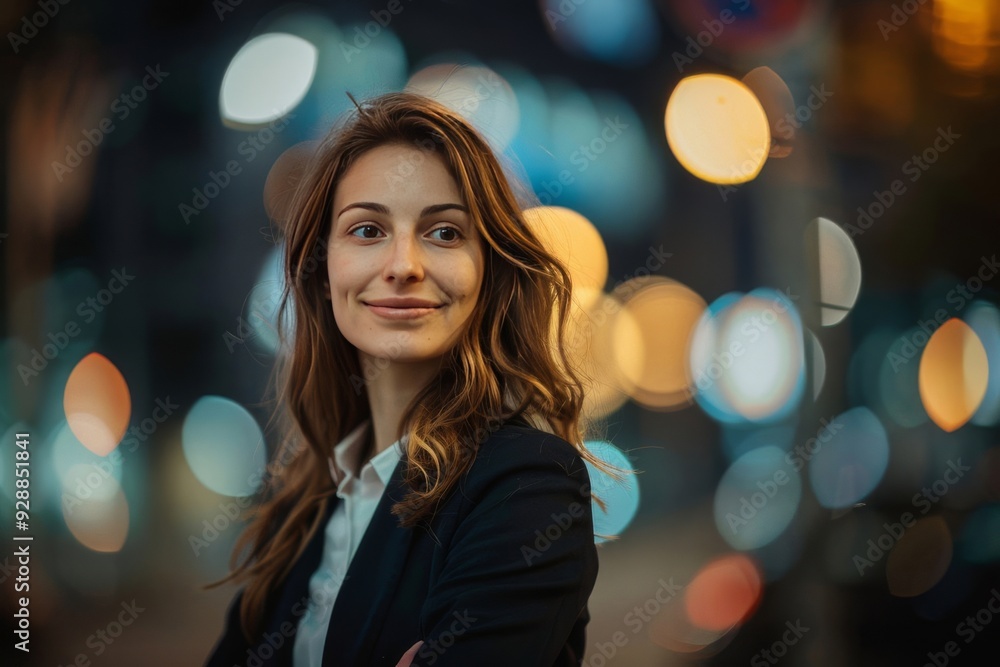 Obraz premium portrait of a person in a night city