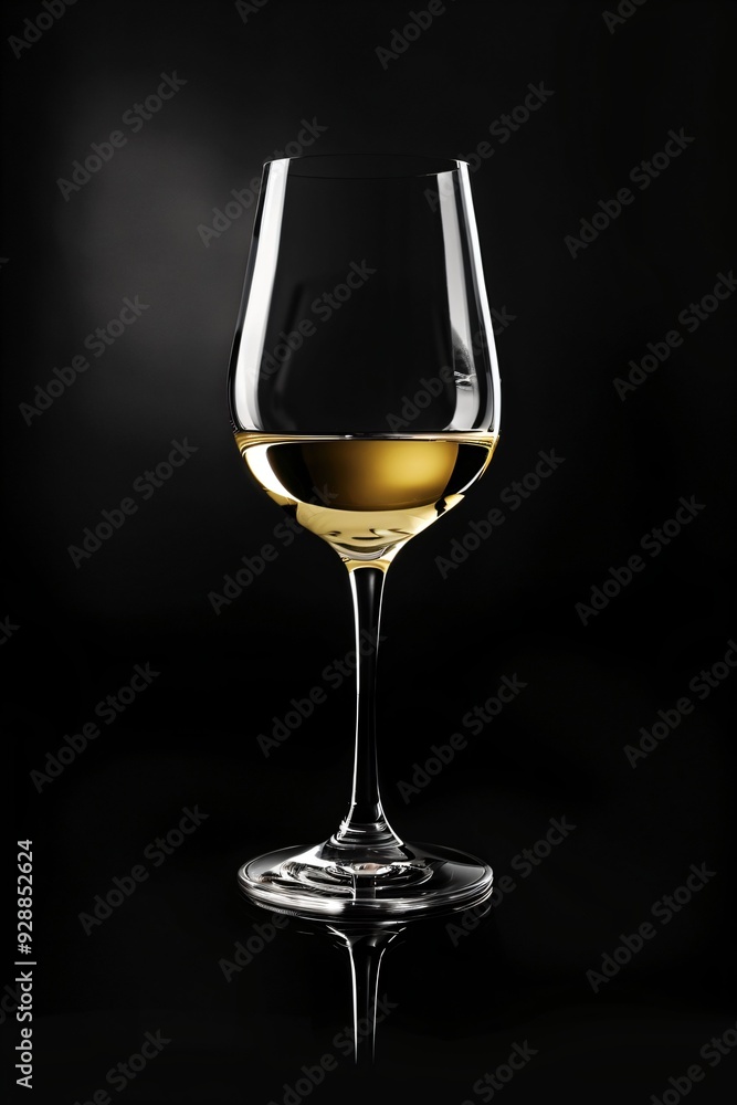 Verre de vin blanc sur fond flou, mise en scène boisson, ia générative Verre de vin blanc sur fond flou, mise en scène boisson, ia générative