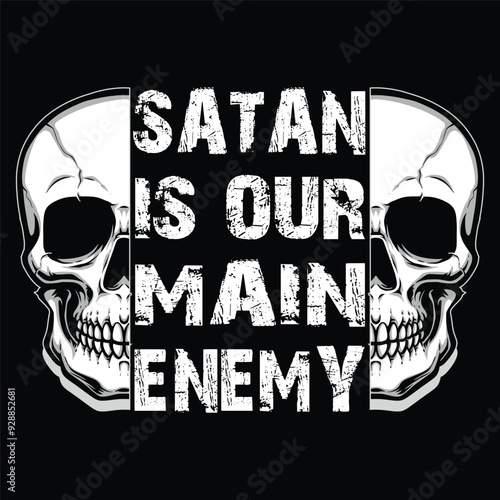 satan is our enemy  t shirt design