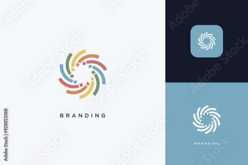 Abstract Digital App Brand Logo