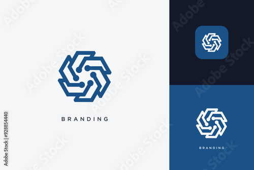 Abstract Digital App Brand Logo