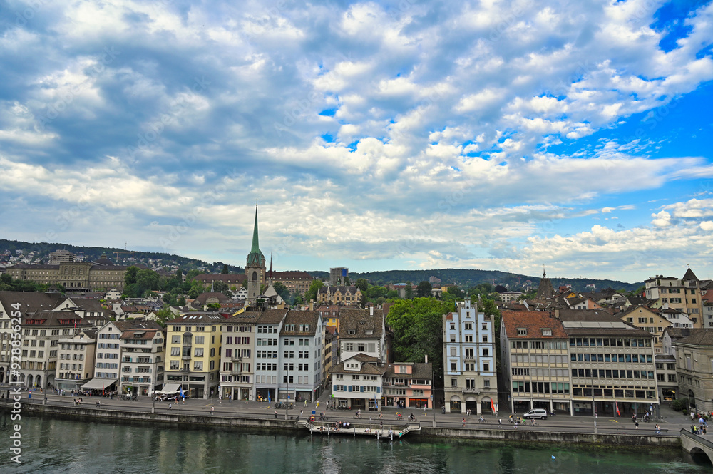 Old town Zurich and Limmet river cityscape, Switzerland Old town Zurich and Limmet river cityscape, Switzerland