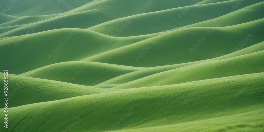 Rolling Green Hills with Abstract Wavy Patterns Rolling Green Hills with Abstract Wavy Patterns