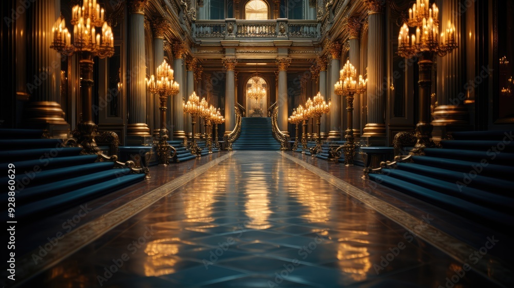 Blue Carpet Grandeur: Spotlight Serenity Blue Carpet Grandeur: Spotlight Serenity