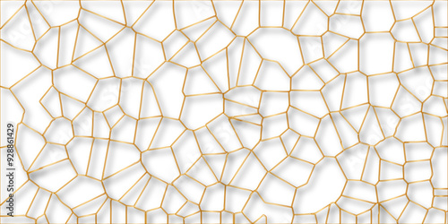 Abstract golden hexagon graphic ornament. arabian Stylish Seamless pattern on white background. Creative design. Design for book, notebook and calendar covers. high quality textile design, vector .	