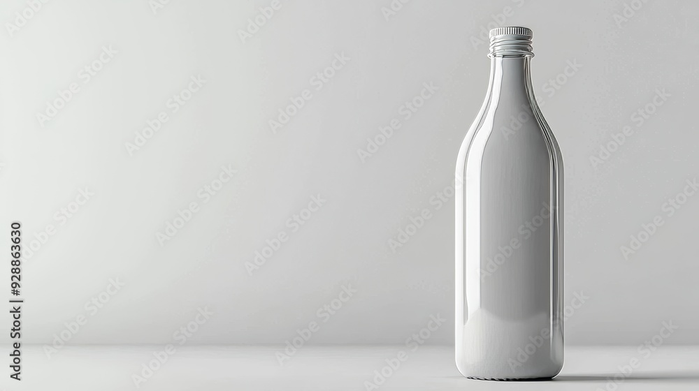 Isolated white plastic cosmetic bottle Isolated white plastic cosmetic bottle
