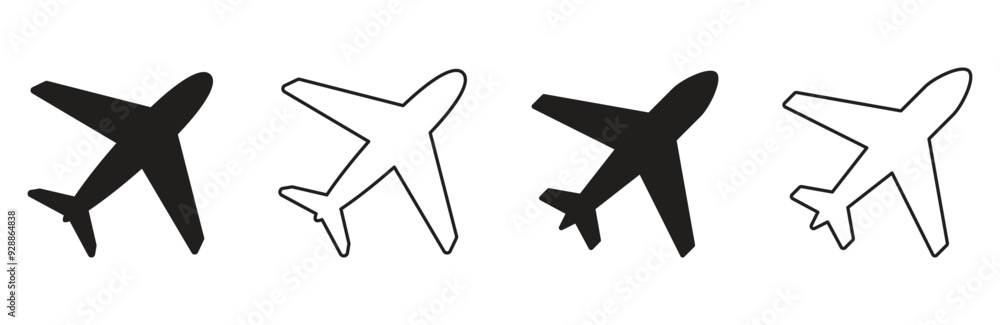 Obraz premium Airplane plane icon vector art