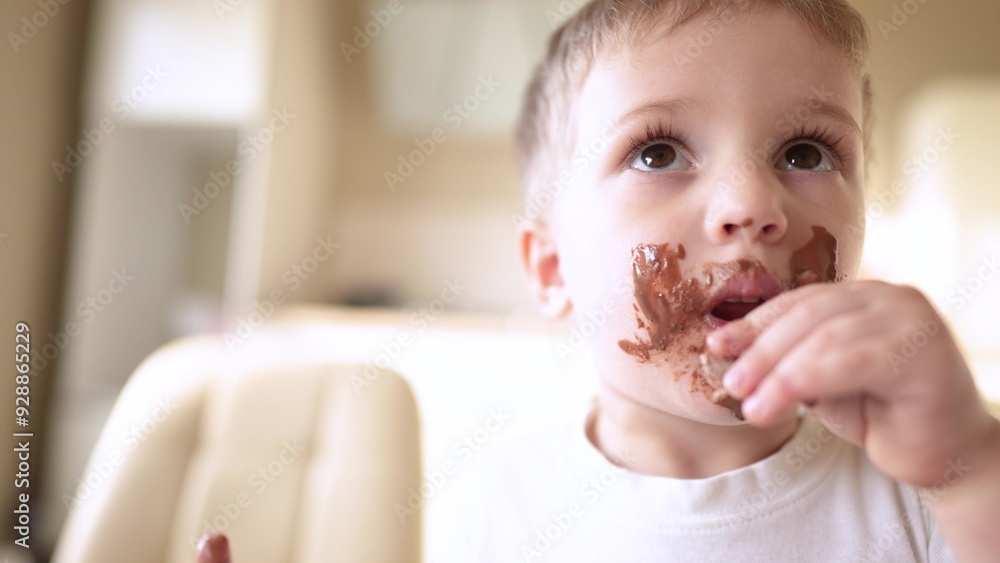 baby boy eat chocolate. dirty little baby kids in the kitchen eating chocolate in the morning. happy family eating sweets kid dream concept. baby dirty face eating lifestyle chocolate cocoa baby boy eat chocolate. dirty little baby kids in the kitchen eating chocolate in the morning. happy family eating sweets kid dream concept. baby dirty face eating lifestyle chocolate cocoa