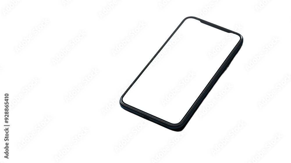 Vertical Modern Smartphone with Blank Screen - Close-Up Against transparent Background Vertical Modern Smartphone with Blank Screen - Close-Up Against transparent Background