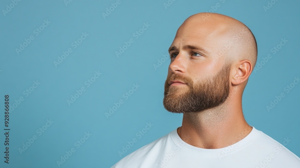 A man with a bald appearance. A man with a bald appearance.