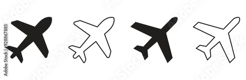 Airplane plane icon vector art