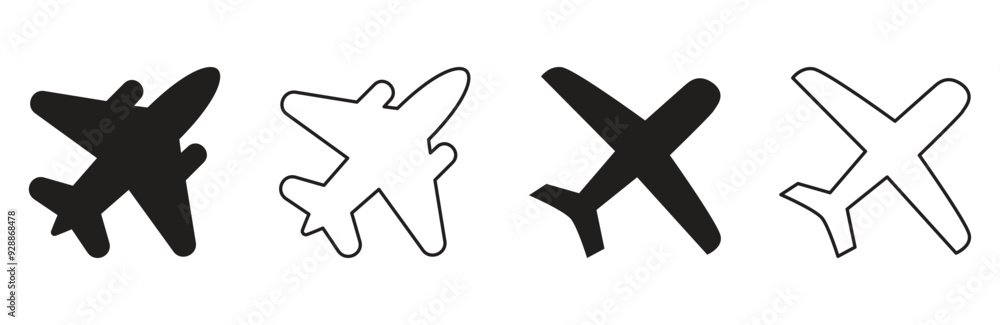 Obraz premium Airplane plane icon vector art