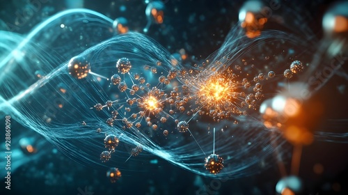 Molecular Breakdown of Atomic Isotopes Involved in Nuclear Fission with Particles in Motion and Energy Waves