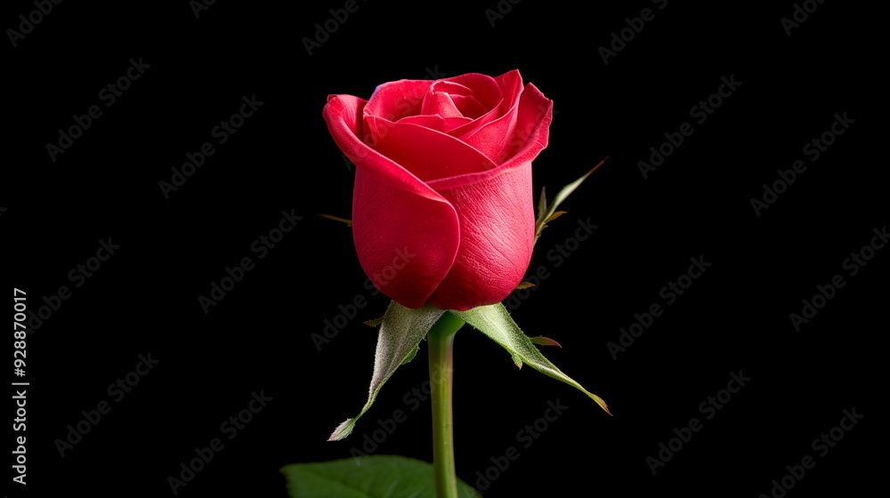 Photorealistic Close-Up of a Blooming Red Rose with Dark Background for Romantic Occasion or Decorative Design, Ideal for Valentine's Day, Anniversaries, or Nature-Themed Art Projects Photorealistic Close-Up of a Blooming Red Rose with Dark Background for Romantic Occasion or Decorative Design, Ideal for Valentine's Day, Anniversaries, or Nature-Themed Art Projects