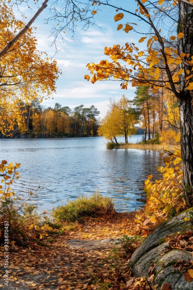 A serene scene of a path leading to a tranquil lake surrounded by lush trees A serene scene of a path leading to a tranquil lake surrounded by lush trees