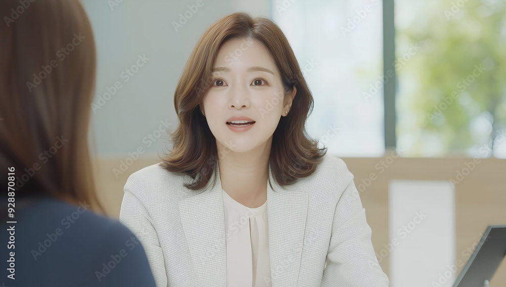 Confident Businesswoman in a Meeting Room Discussing Project with Team Confident Businesswoman in a Meeting Room Discussing Project with Team