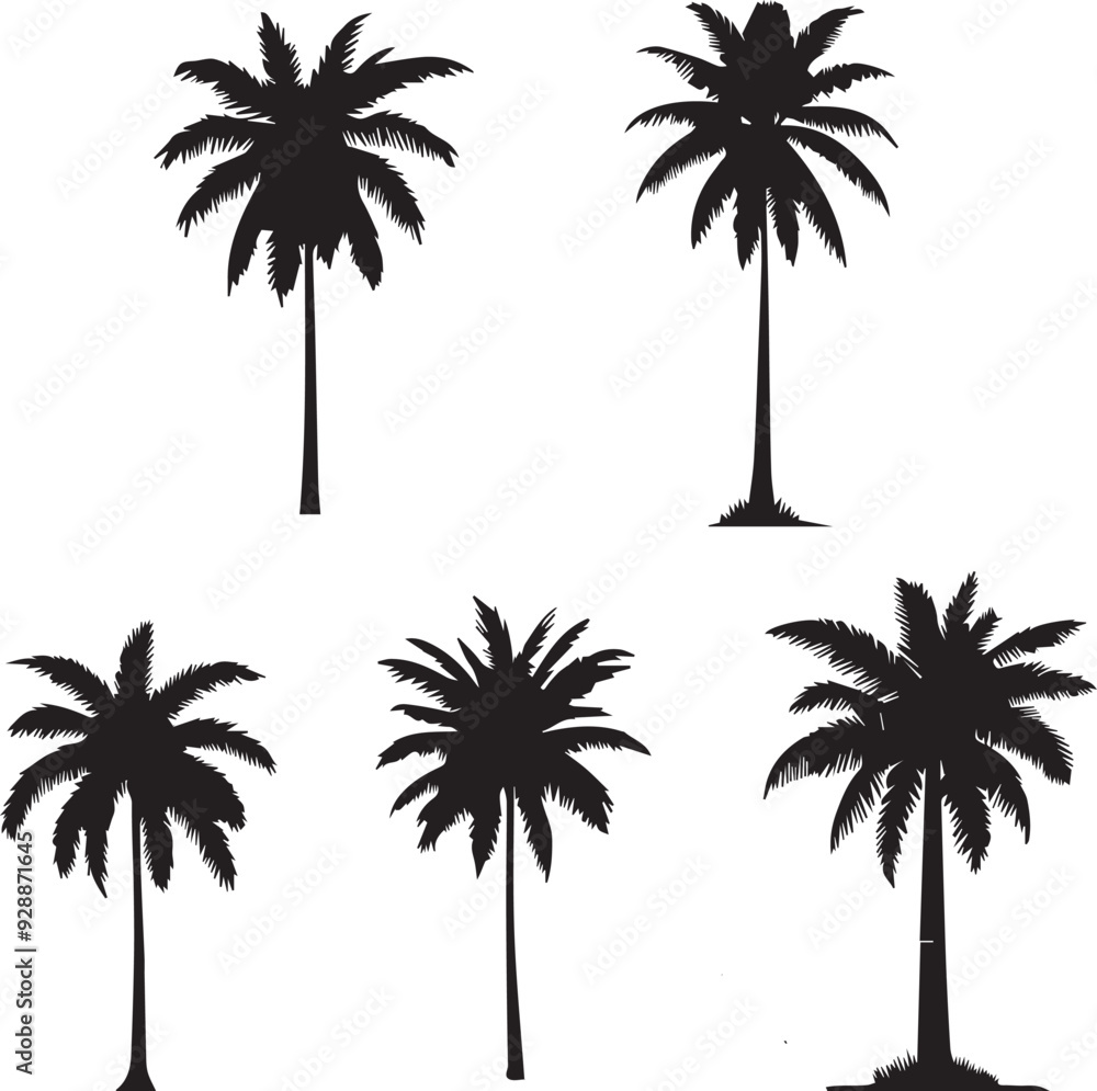 Fototapeta premium palm silhouettes vector
