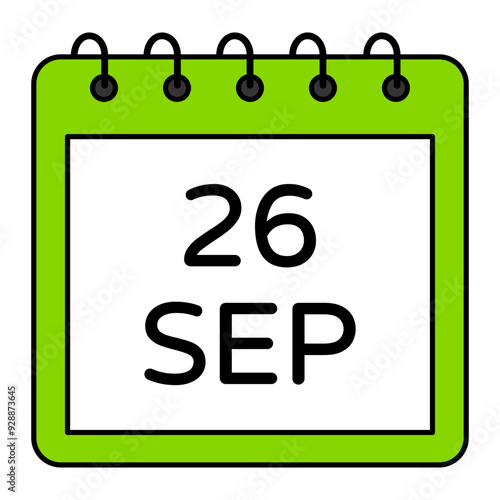 International Day of Language vector icon design symbol, Translation Services sign, Plurilingualism and Multilingualism today stock illustration, 26th September Ring Calendar concept