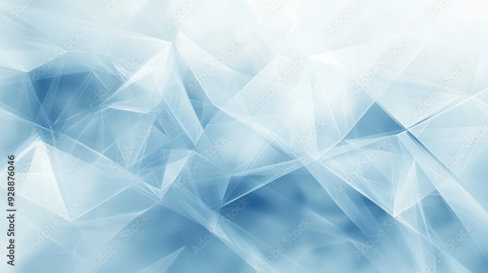 Obraz premium Abstract blue geometric shapes with a soft, translucent appearance.