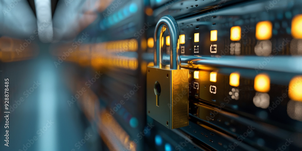 Naklejka premium Data Security in IT Technology 