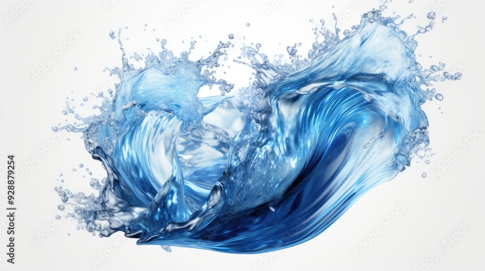 water splash isolated on white background water splash isolated on white background