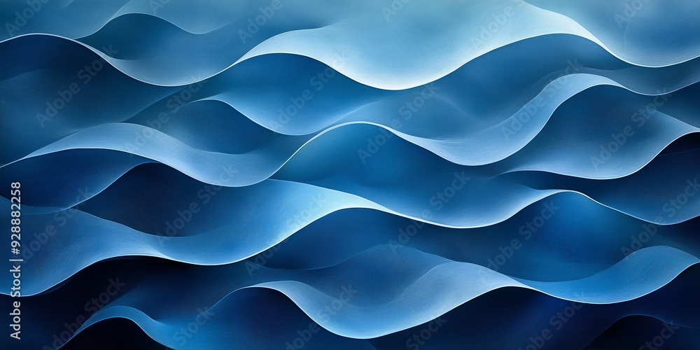 A mesmerizing abstract image featuring a pattern of undulating blue waves. A mesmerizing abstract image featuring a pattern of undulating blue waves.