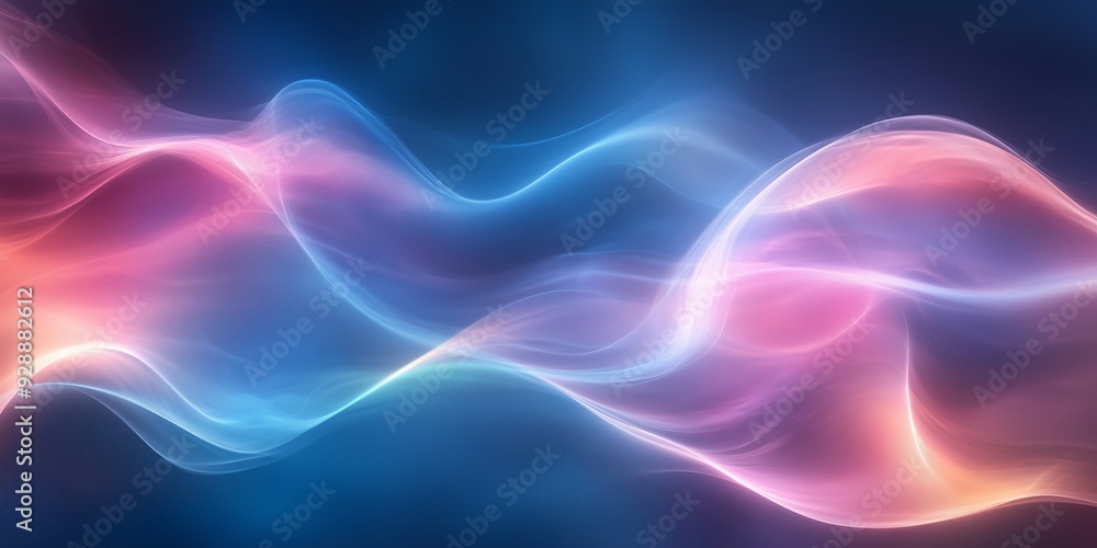A vibrant and dynamic abstract image featuring fluid, wave-like forms in hues of pink, blue, and orange against a dark backdrop. A vibrant and dynamic abstract image featuring fluid, wave-like forms in hues of pink, blue, and orange against a dark backdrop.