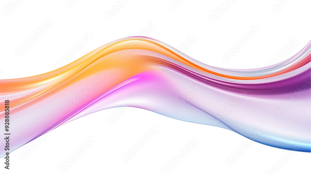 Naklejka premium Abstract wavy background with pastel colors on transparent background.