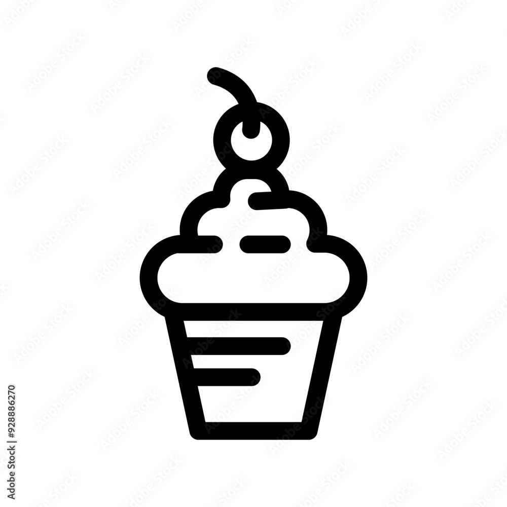 Cupcake icon template Cupcake icon template
