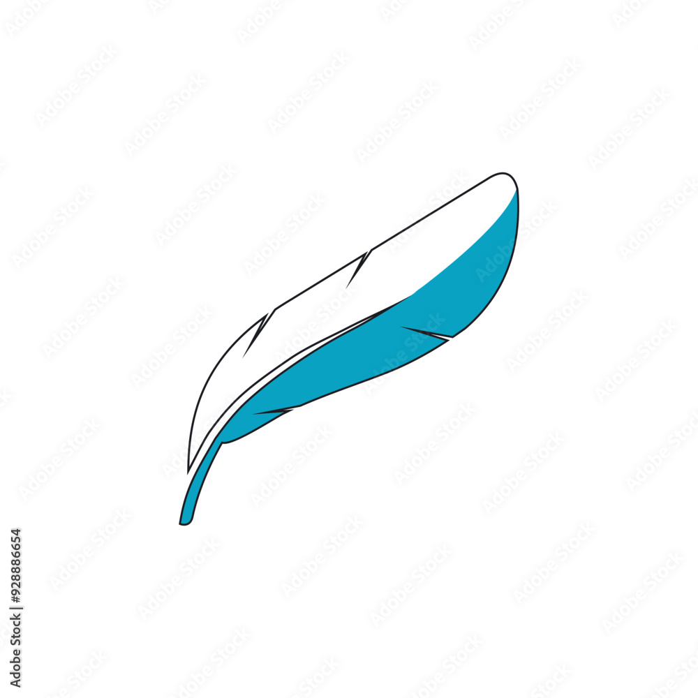 Feather Logo Vector Template Symbol