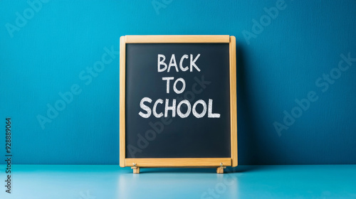 Back to school chalkboard on minimalistic background, education concept