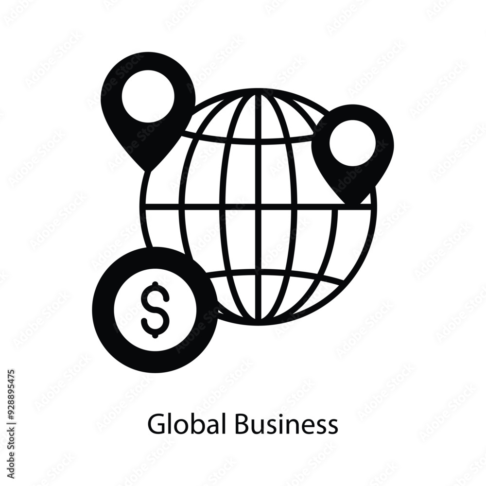 Global Business vector filled outline Icon Design illustration. Graphic Design Symbol on White background EPS 10 File Global Business vector filled outline Icon Design illustration. Graphic Design Symbol on White background EPS 10 File