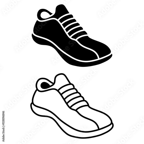 shoe flat icon vector illustration, isolated on white