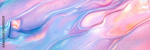 Wallpaper Mural iridescent liquid, pastel pink and blue colors, wallpaper Torontodigital.ca