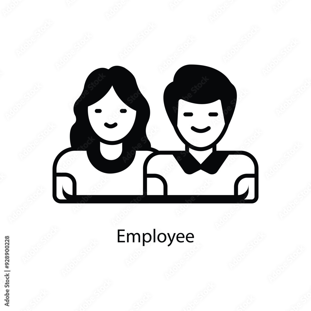 Fototapeta premium Employee vector filled outline Icon Design illustration. Graphic Design Symbol on White background EPS 10 File
