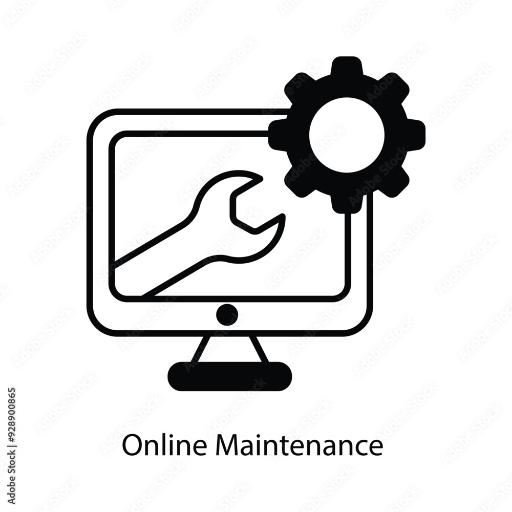 Online Maintenance vector filled outline Icon Design illustration. Graphic Design Symbol on White background EPS 10 File Online Maintenance vector filled outline Icon Design illustration. Graphic Design Symbol on White background EPS 10 File