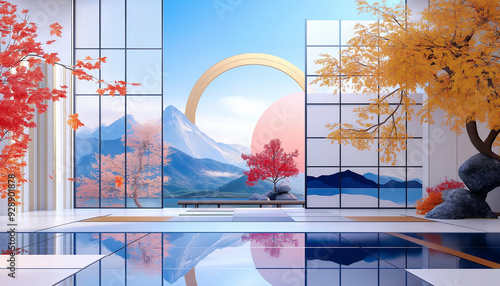 借景様式の和室