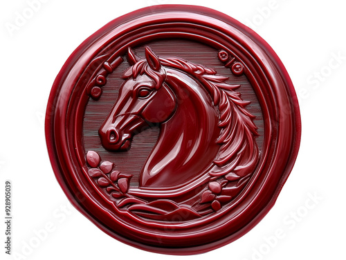 Wax seal embossed with a horse's head