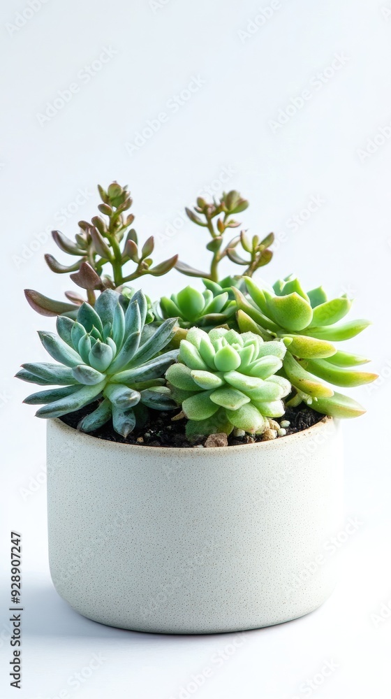 A vibrant collection of succulents in a modern pot, showcasing green hues and diverse textures for a stylish indoor decor. A vibrant collection of succulents in a modern pot, showcasing green hues and diverse textures for a stylish indoor decor.