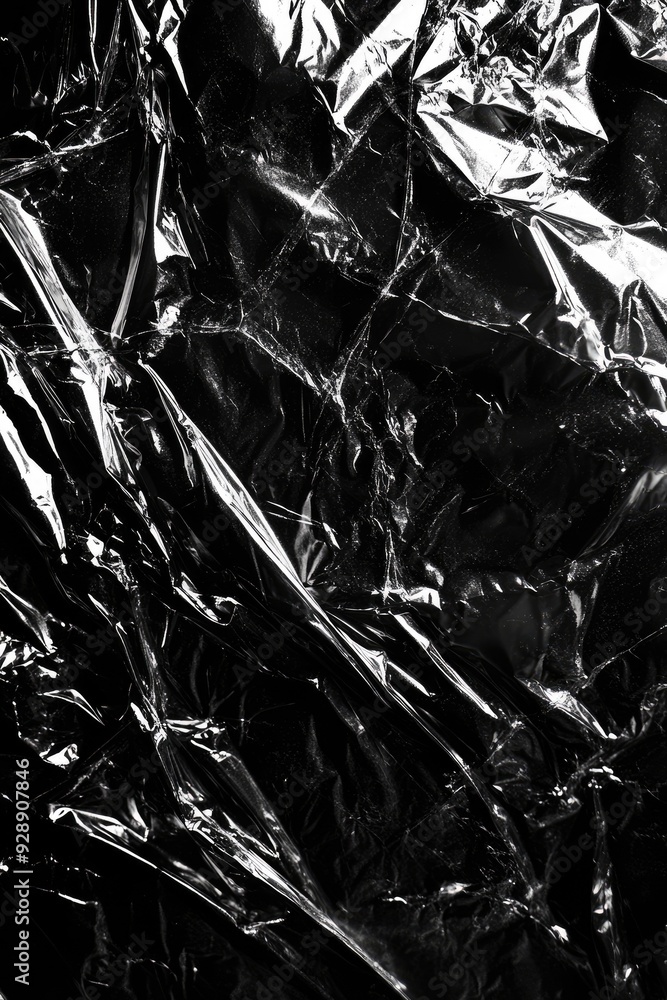 Plastic Wrap Foil Overlay Texture With Wrinkles Plastic Wrap Foil Overlay Texture With Wrinkles
