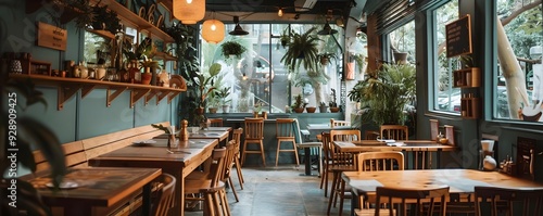 Trendy Vegan Restaurant wit...